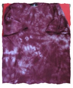 Unisex hemp tye dye t-shirt maroon