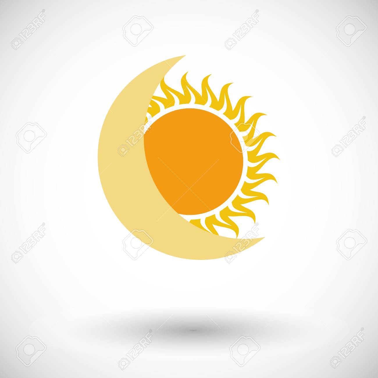Solar eclipse single icon.